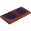 Picture of Rectangle Wooden Base - (2 X 76mm Recess) 8.75 X 4.25in
