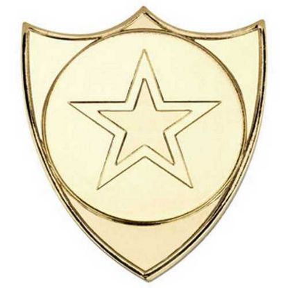 Picture of Shield Badge (1in Centre) Gold