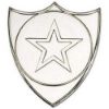 Picture of Shield Badge (1in Centre) Silver - 1.5in