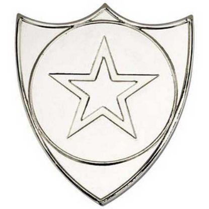Picture of Shield Badge (1in Centre) Silver