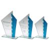 Picture of Jade Glass Plaque With Blue Shard & Silver Stars (4mm Thick) - 6.5in
