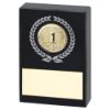 Picture of Black Marble (Felted) With Silver|gold Wreath (1in Cen) - 3.5 X 2.25in
