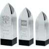 Picture of Clear|black Pointed Column (60mm Thick) - 9.5in