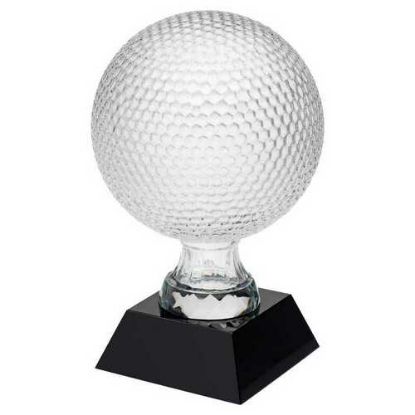 Picture of Clear Glass Golf Ball On Black Base