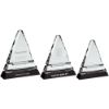 Picture of Clear Glass Pyramid On Black Base - 9in