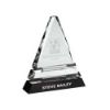 Picture of Clear Glass Pyramid On Black Base - 9in