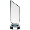 Picture of Clear Glass Plaque With Black Neck And Round Base - 6.25in
