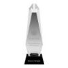 Picture of Clear Glass Hexagonal Column On Black Base - 11in