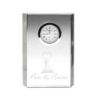 Picture of Clear Glass Rectangle Clock (22mm Thick) -     4.75in
