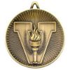 Picture of Victory Torch Deluxe Medal Antique Gold -     2.35in