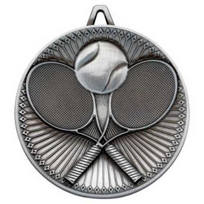 Picture of Tennis Deluxe Medal Antique Silver