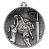 Picture of Netball Deluxe Medal Antique Silver - 2.35in