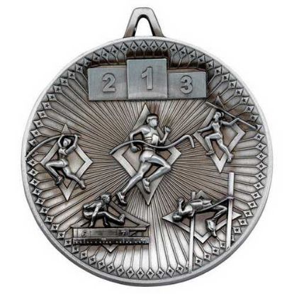 Picture of Athletics Deluxe Medal Antique Silver