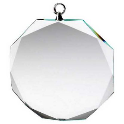 Picture of Clear Glass Octagon Medal (6mm Thick)