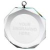 Picture of Clear Glass Octagon Medal (6mm Thick) - 2.75in