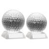 Picture of Clear Glass Golf Ball On Base In Box - 3.75in