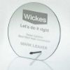 Picture of Jade Glass Round Plaque With Metal Rod Stand (4mm Thick) - 5in
