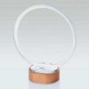 Picture of Clear Glass Circle On Light Wood Base (10mm Thick) - 7.25in