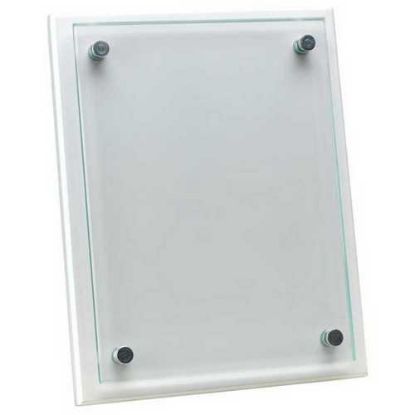 Picture of White Plaque With 6mm Glass Front - 9 X 12in