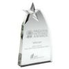 Picture of Clear Glass Wedge With Detailed Metal Star - 7.5in