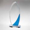 Picture of Clear|blue Glass Eyelet Plaque (10mm Thick) - 8in