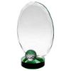 Picture of Clear Glass Oval And Golf Ball With Green Highlights (10mm Thick) - 7.25in