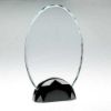 Picture of Clear Glass Oval Plaque (10mm Thick) In Gun Metal Base - 8in