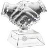 Picture of Clear Glass Handshake On Base - 4.25in