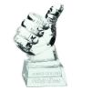 Picture of Clear Glass Thumbs Up On Base - 5.5in