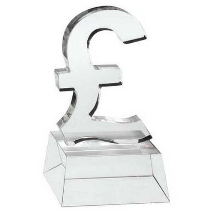 Picture of Clear Glass Pound Sign On Base - 4.75in