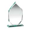 Picture of Jade Glass Diamond Plaque On Base (15mm Thick) - 8.5in