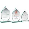 Picture of Jade Glass Diamond Plaque On Base (15mm Thick) - 8.5in