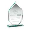 Picture of Jade Glass Diamond Plaque On Base (15mm Thick) - 8.5in