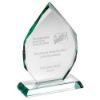 Picture of Jade Glass Diamond Plaque On Base (15mm Thick) - 8.5in