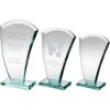 Picture of Jade Glass Curved V Plaque (10mm Thick) - 6.5in