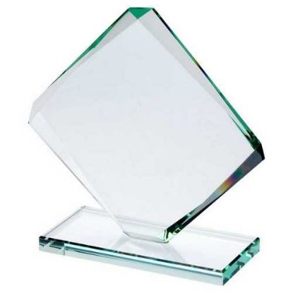Picture of Jade Glass Standard Diamond Plaque (10mm Thick) - 6in