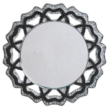 Picture of Silver~black Plastic Petal Trim (1in Cen)