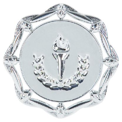 Picture of Silver Plastic Leaf Trim (1in Centre)