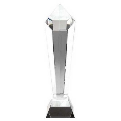 Picture of Clear Glass Pentagon Column On Base