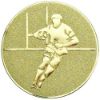 Picture of Metal Rugby Centre 50mm Gold - 2in