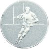 Picture of Metal Rugby Centre 50mm Silver - 2in