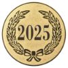 Picture of Metal 2025 Year Date Centre 50mm Gold - 2in