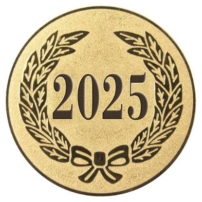 Picture of Metal 2025 Year Date Centre 50mm Gold - 2in