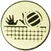 Picture of Metal Volleyball Centre 50mm Gold - 2in