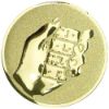 Picture of Metal Domino Centre 50mm Gold - 2in