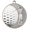 Picture of Large Golf Two Colour Medal Matt Silver|silver - 2.75in