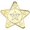 Picture of Star Shaped Medal With 5 Mini Stars (1in Centre) Gold - 2in
