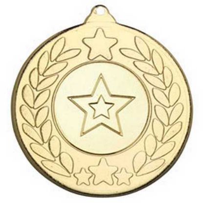 Picture of Stars And Wreath Medal (1in Centre) Gold