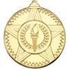 Picture of Striped Star Medal (1in Centre) Gold - 2in