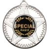 Picture of Striped Star Medal (1in Centre) Silver - 2in
